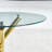 Dining Table with cross metal leg and glass-538736014-538736008