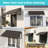 Powder-coated Metal Frame Standing Seam Fixed Window Awning All Weather Protection Door Canopy for Entrance, Windows, Porches, Balconies-126954195-126954203