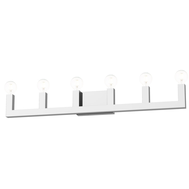 Zacari 6 - Light Dimmable Vanity Light, Polished Chrome