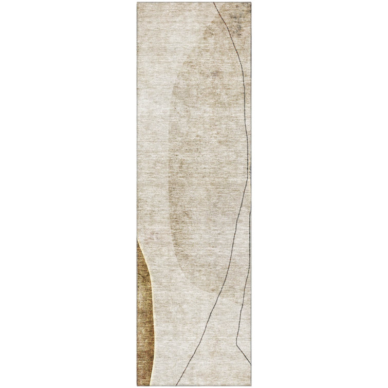 Premium Machine Washable Prisco Taupe Rug