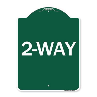Signmission Designer Series Sign - 2-Way | Green & White 18" X 18" Heavy-Gauge Aluminum Architectural Sign | Protect Your Business & Municipality | Made In The USA