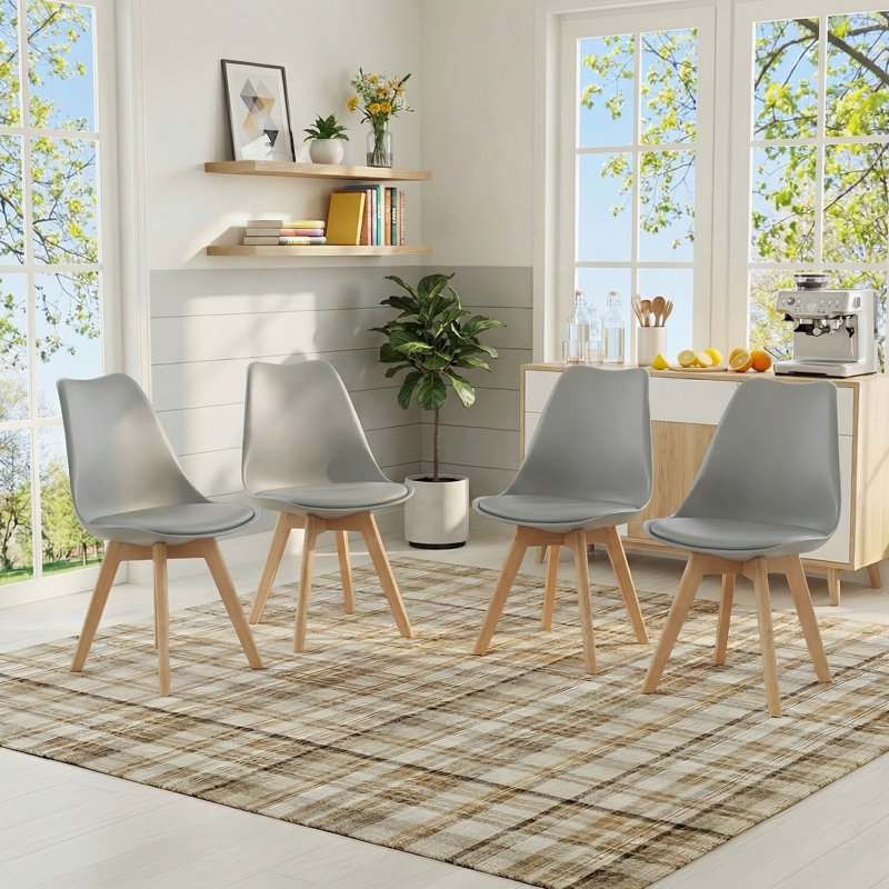 Nero Upholstered Side Chair, Grey