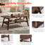 Table basse 47,2 "en bois massif avec rangement pour le salon