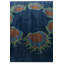 Tapis carré bleu marine Mullan