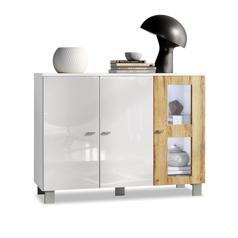 Mccombs 107 cm W Sideboard, With LED, Oak Nature