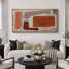 Impression sur toile encadrée orange et brun-107118453-111666036