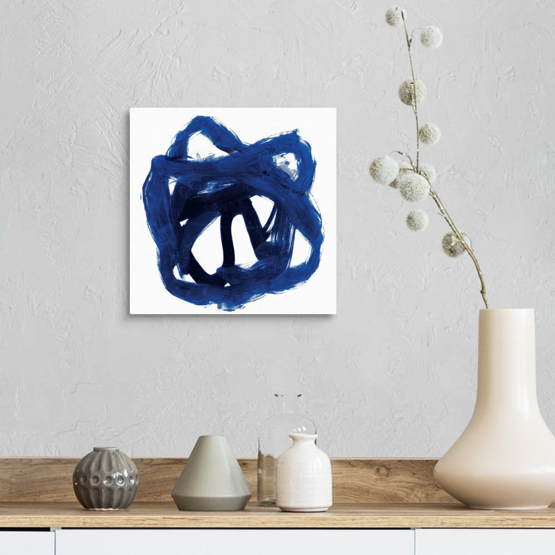 "Eternal Indigo I" par PI studio, reproduction d’art sur toile, Toile tendue, H 12 po x l 12 po x P 1,25 po