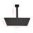 Bathroom Rainfall Shower Head Matte Black - Stainless Steel, High , Water Saving, Self-Cleaning Nozzle, Arm Works Flawlessly Self-Cleaning, Compatible With All Arms-126673659