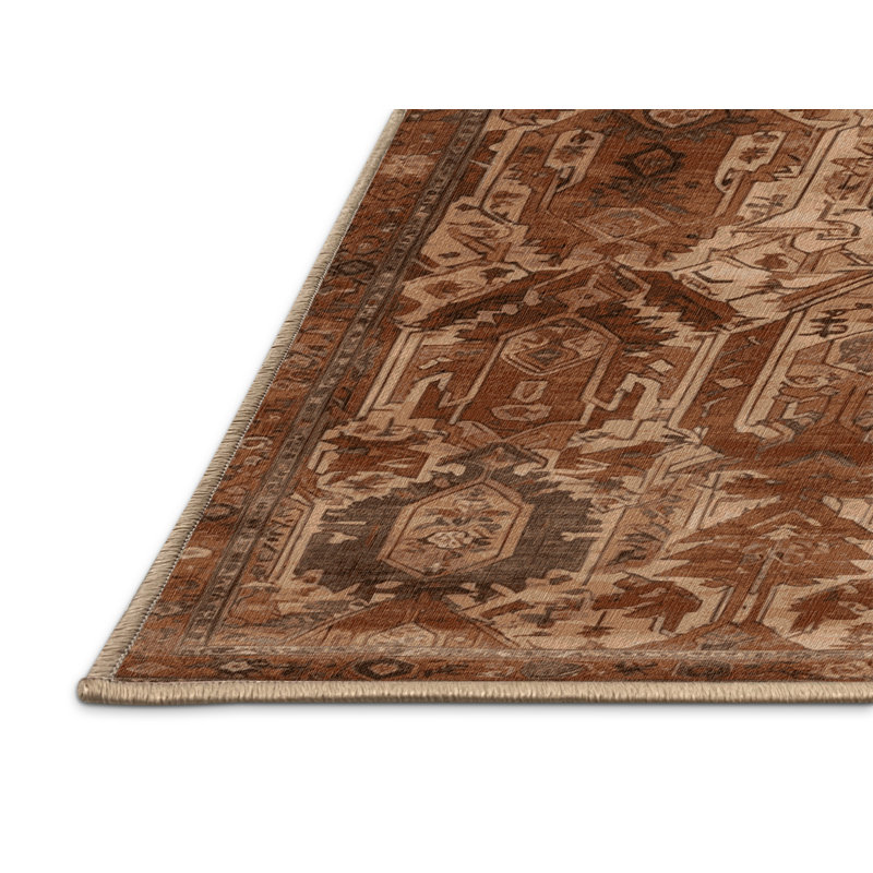 Tapis brun lavable à la machine, Tapis de couloir 2 pi x 5 pi