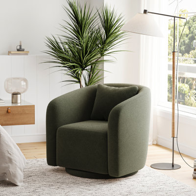 Bashar Upholstered Swivel Barrel Chair