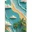 Papier peint plage tropicale, palmiers, océan