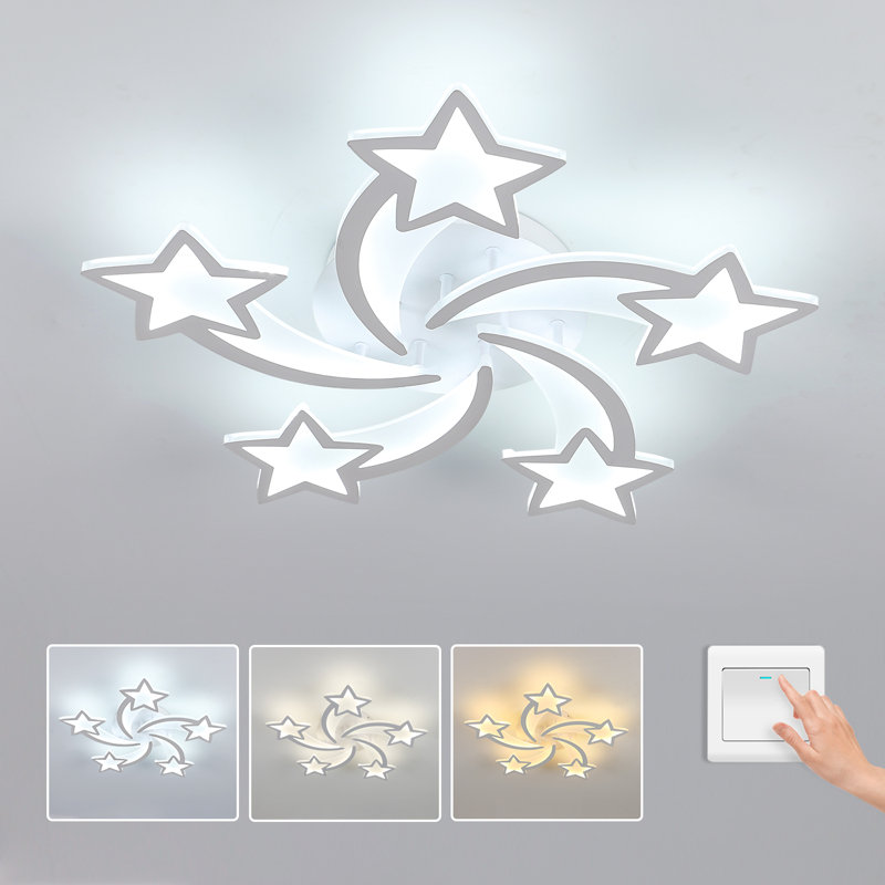 Acrylic LED 61CM 5-Star Firework Design Ceiling Light 