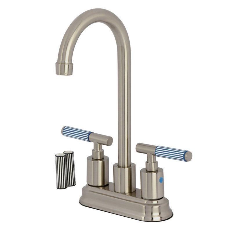 Kingston Brass Synchronous Deck Mount Bar Faucet, Brushed Nickel