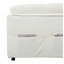Grand canapé-lit convertible avec rangement latéral - Causeuse en chenille beige pour petits espaces-1705174362