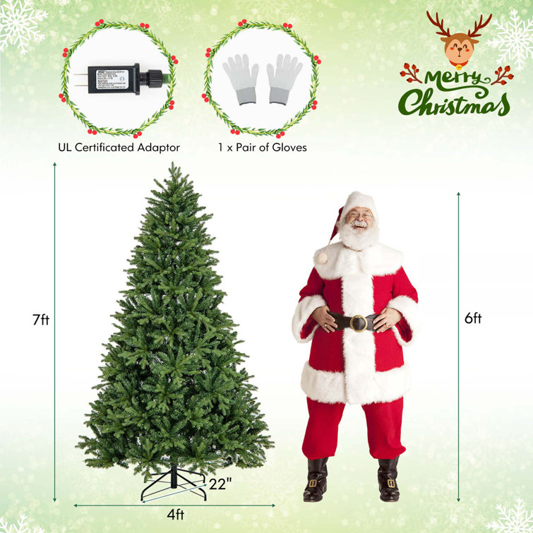 The Bluffton Lighted Artificial Christmas Tree - Includes A Tree Storage Bag and Remote Control The Holiday Aisle Size: 7