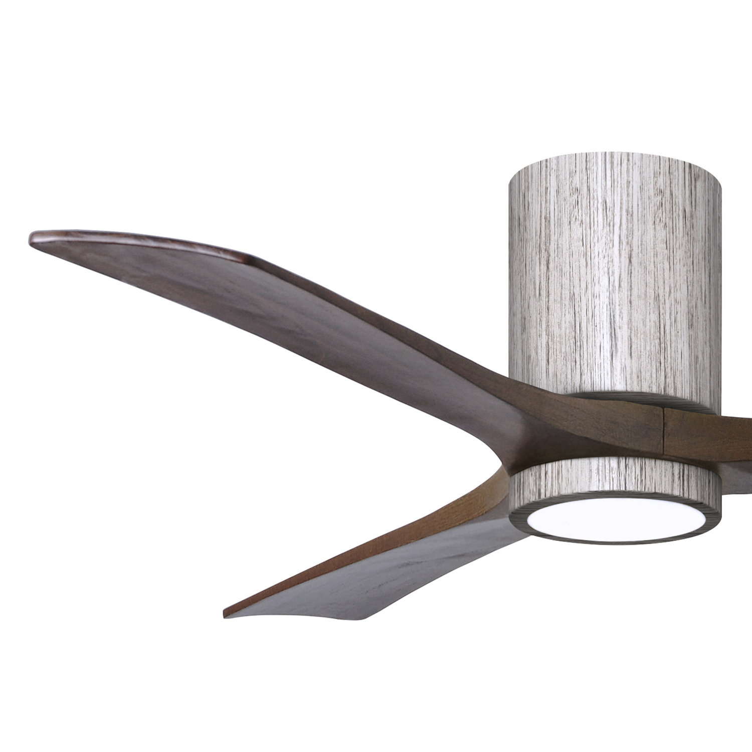 Olivier 3 Blade Ceiling Fan with LED Light Kit, Walnut, Barn Wood Tone, 52"