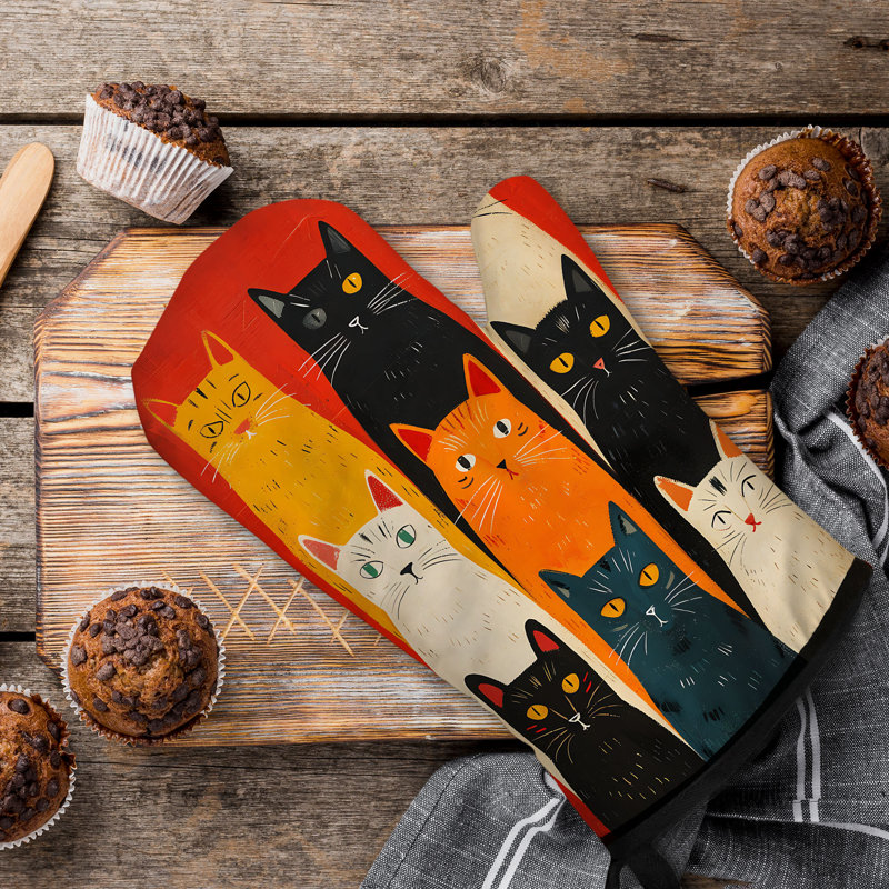 Painted Paws Oven Mitt Cotton Twill