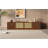 TV Stand For Tvs Up To 85", Media Console With Rattan Doors, Adjustable Shelf For Living Room