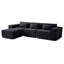 Canapé modulaire avec repose-pieds 4 pièces Berrysburg-130628796