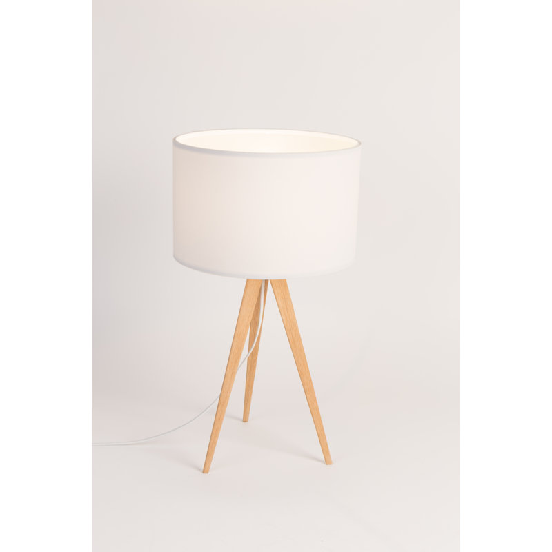 Tripod Table Lamp, White, White