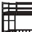 Lit simple superposé simple avec échelle et glissade, lit superposé en bois massif pouvant être converti en lit mezzanine-791762251