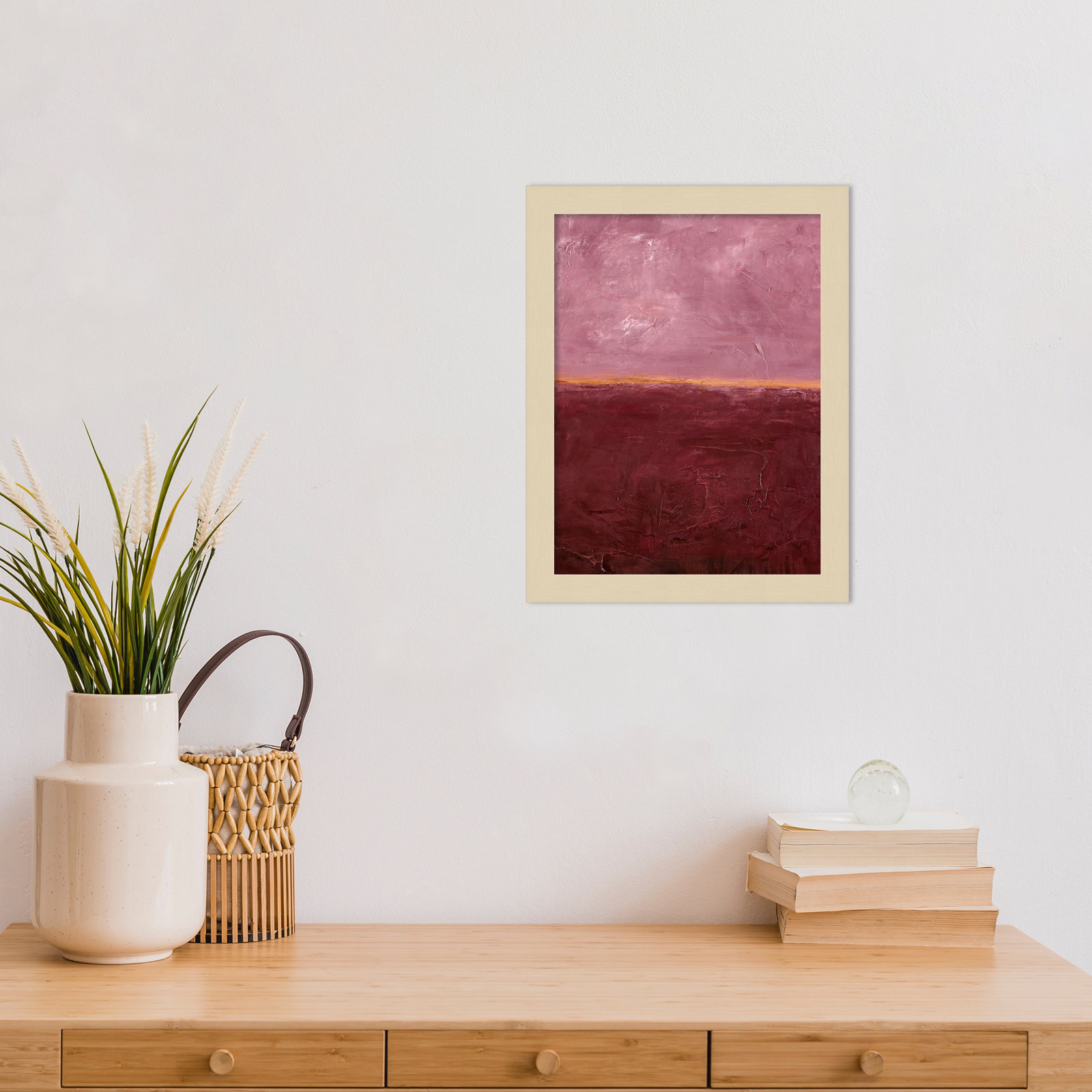 Edge Rose Print by Design Fabrikken, 13" H x 10" W, Brown