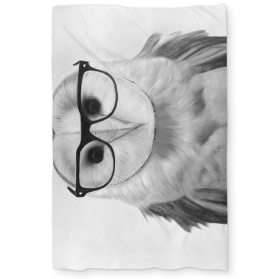 Realistic Barn Owl with Glasses Duvet Cover  Home Decor
