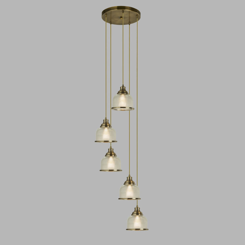 Perinton 5-Light Cluster Chandelier, Antique Brass