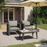 2-Person Aluminum Patio Conversation Set With Cushions