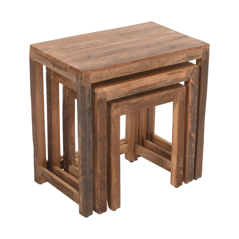 Preesall 24'' tall Solid Wood Nesting Tables
