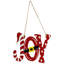 Santa Hat And Belt "Joy" Christmas Wall Sign - 12.25"