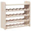 Solid Wood Floor Wine Bottle Rack Brown