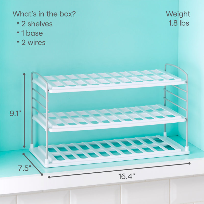 Clear Adjustable 3-Shelf Water Bottle Organizer