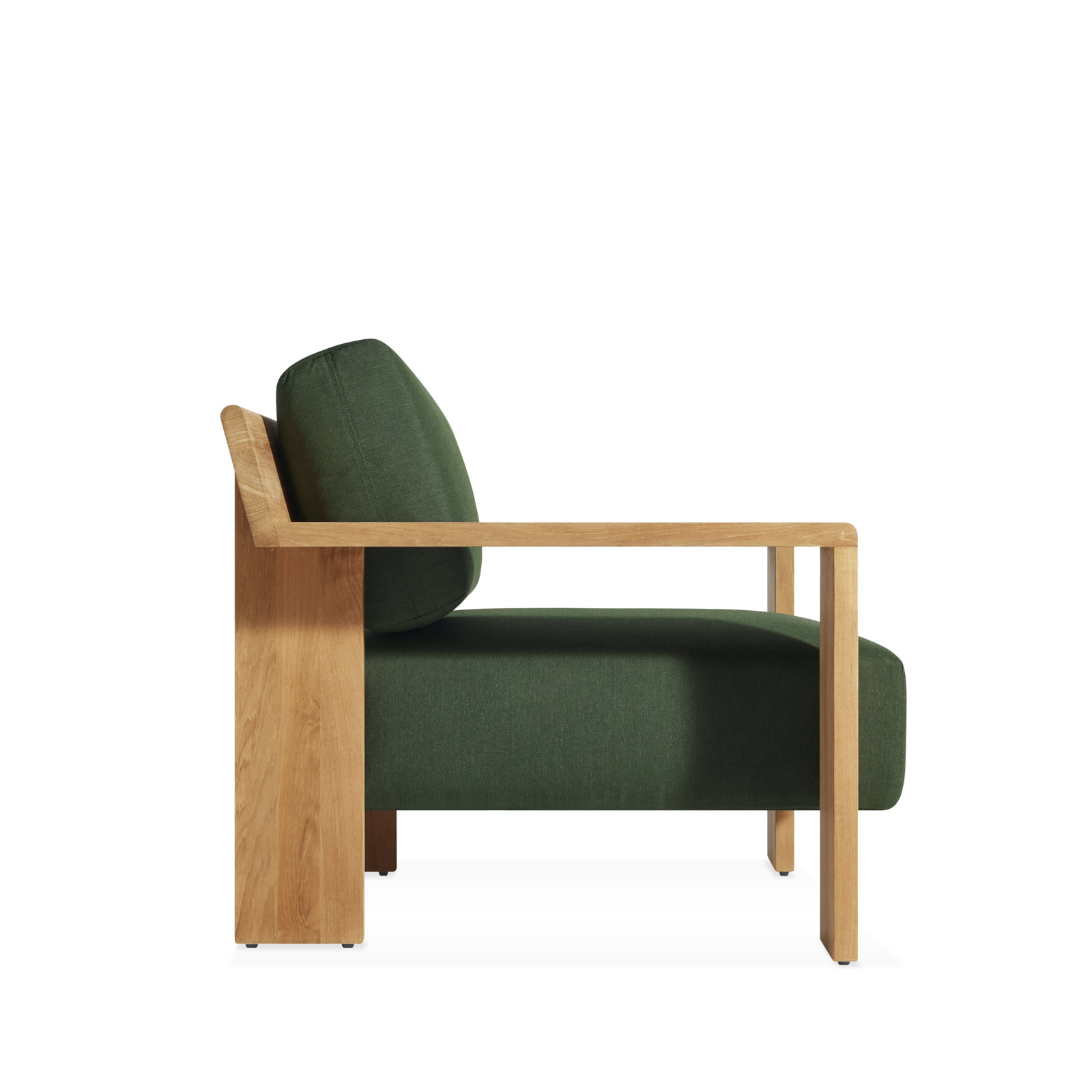 Ridge Teak Outdoor Lounge Chair, Sunbrella Ivy