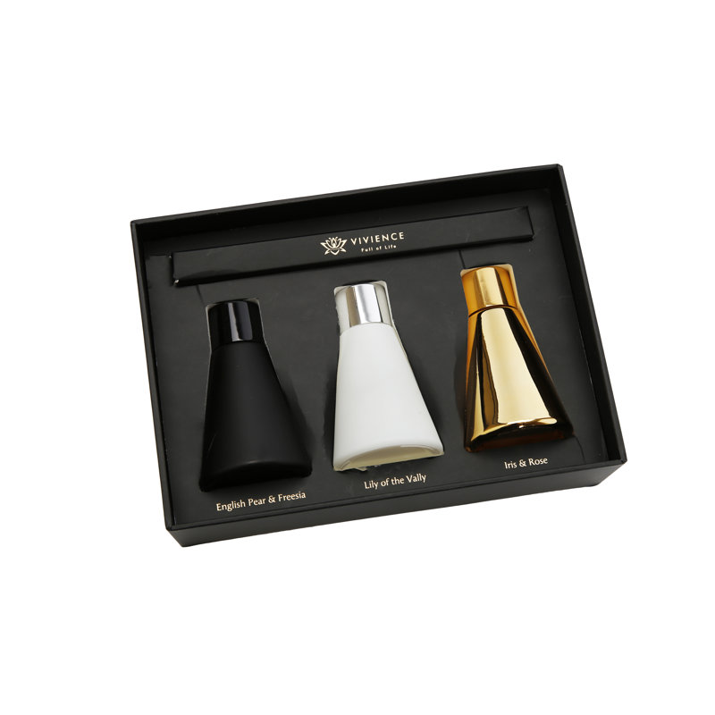 Assorted Colors Reed Diffuser Set with Floral Scents