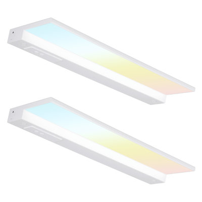 Luminaire DEL mince EdgeForm 18 po pour sous-meuble, à intensité variable, connectable, câblé ou à brancher