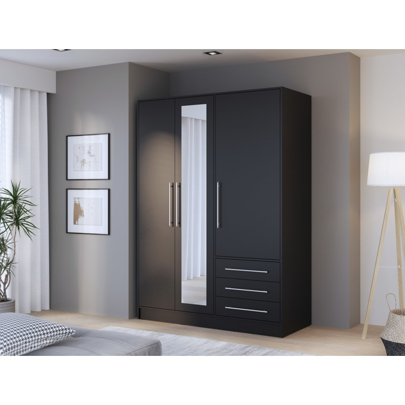 Raveaux 3 Door Manufactured Wood Wardrobe