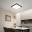 Black 30cm Square Waterproof LED Flush Ceiling Light
