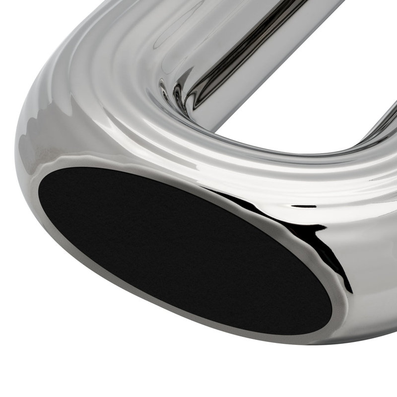 Vase rectangulaire en céramique 13 po Halo, Argent argent