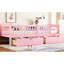Pink Twin Xl Bed For With Guardrails, Storage Drawers, And A Sweet Headboard Platform Childlike Appearance, Strong Mattress Support