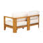 Ensemble canapé deux places et table basse extérieure Avanti en bois d'acacia massif moderne pour 2 personnes avec coussins moelleux