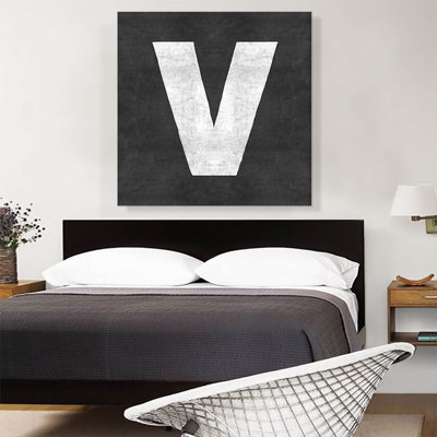 " Chalkboard Alphabet Letter V "
