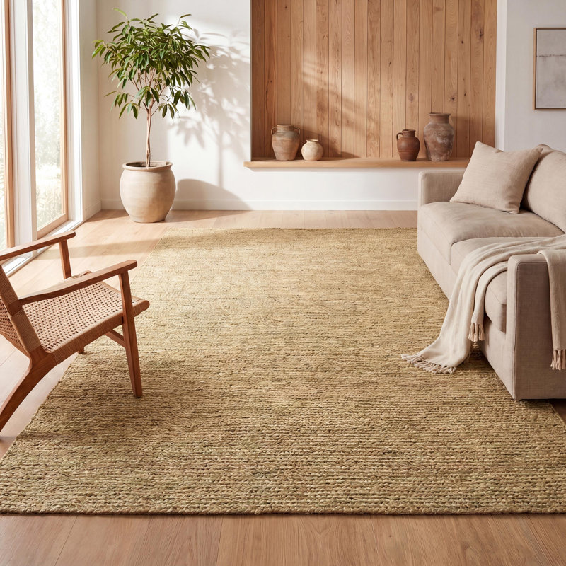 Tapis rustique en jute tissé Griffin, Rectangle de 5 pi x 8 pi