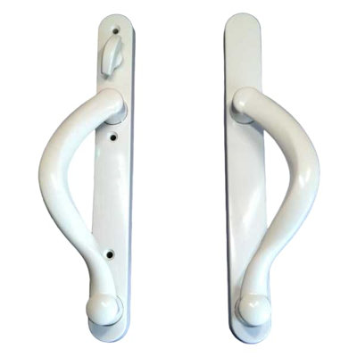 11-5/16" Amesbury Truth Premium Sliding Patio Glass Door Handle Set Grip Dual Pull Winguard ClassicVue Max PGT - White
