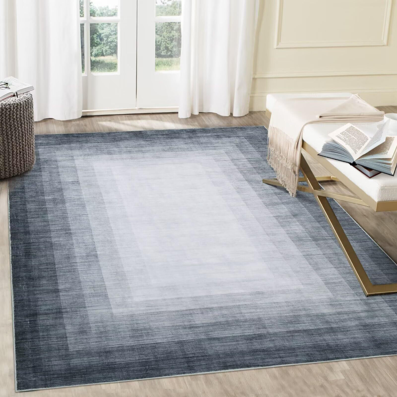 Ebern Designs Indoor Non Skid Rubber Backed Area Rugs | Wayfair