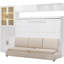 Lit double en blanc, tablettes, et - confortable et pratique pour les petits espaces de vie avec de grandes pièces