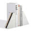 Serre-livres en marbre naturel (lot de 2), supports de livres modernes en pierre pour la décoration d'étagères