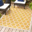 Tapis d'intérieur / extérieur jaune / crème Trebol-77342768