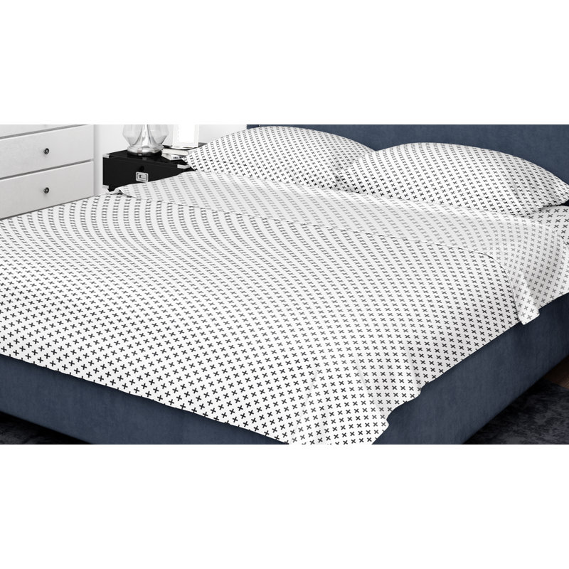 Kershaw 100% Cotton Geometric Sheet Set, Twin