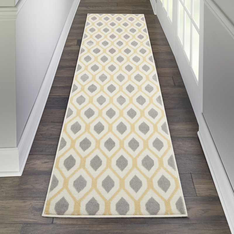 Tapis blanc Bo, Tapis de couloir 2 pi 3 po x 7 pi 6 po